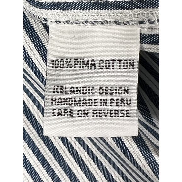 Matthildur Midi Shirt Long Tunic Dress Size 4 Large Striped Lagenlook Artsy - Picture 12 of 13